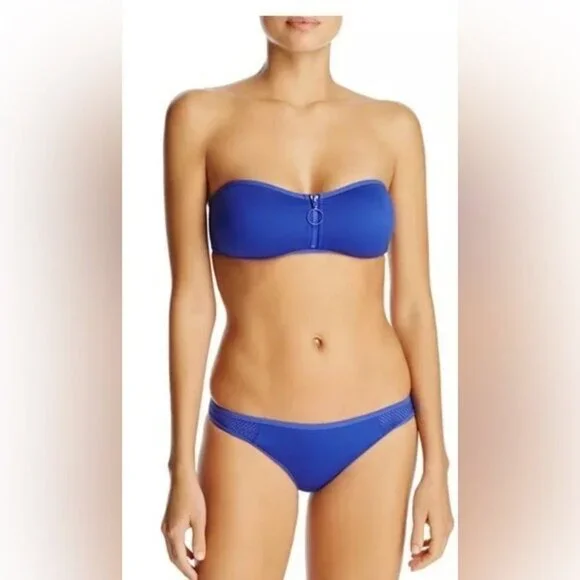 NWT Stella McCartney Neoprene & Mesh Bandeau Bikini Top - Picture 2 of 7
